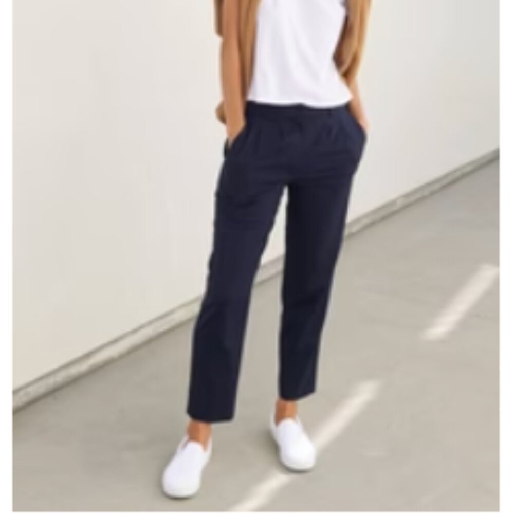 AYR The Metropolitan Pleated Pant Size 6, Navy Wool